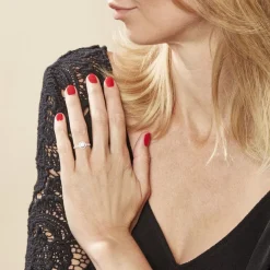 Bague Stelila Or Blanc Oxyde De Zirconium-Histoire d'Or