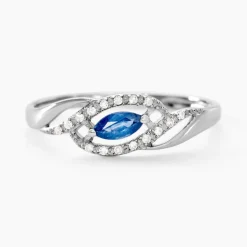 Bague Syriana Or Blanc Saphir Et Diamant-Histoire d'Or