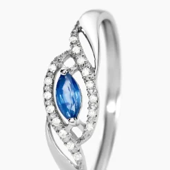 Bague Syriana Or Blanc Saphir Et Diamant-Histoire d'Or