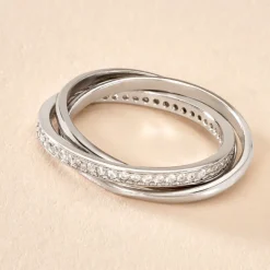 Bague Tahti Argent Blanc Oxyde De Zirconium-Histoire d'Or Sale