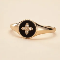 Histoire d'Or Bague Talisman Or Jaune Agate Diamant