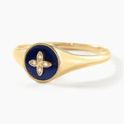 Bague Talisman Or Jaune Lapis Lazuli Diamant-Histoire d'Or Clearance