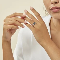 Bague Taliya Or Blanc Saphir Diamant-Histoire d'Or Hot