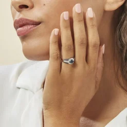 Bague Taliya Or Blanc Saphir Diamant-Histoire d'Or Hot