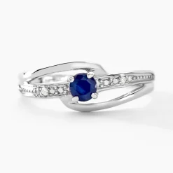 Histoire d'Or Bague Tanissia Or Blanc Saphir Et Diamant