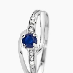 Histoire d'Or Bague Tanissia Or Blanc Saphir Et Diamant