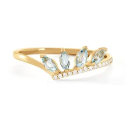 Bague Tiara Or Jaune Topaze Oxyde De Zirconium-Histoire d'Or Clearance