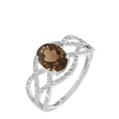 Bague Tina Or Blanc Quartz Et Diamant-Histoire d'Or Best