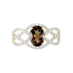 Histoire d'Or Bague Tina Or Jaune Quartz Et Oxyde De Zirconium