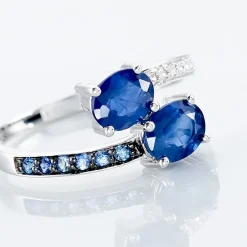 Bague Toi Et Moi Or Blanc Saphir Et Diamant-Histoire d'Or