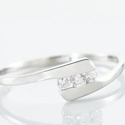 Bague Trilogie Or Blanc Diamant-Histoire d'Or New