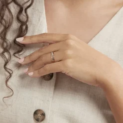 Bague Troyen Or Tricolore Diamant-Histoire d'Or New