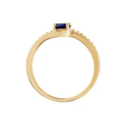 Bague Tyana Plaqué Or Jaune Pierre De Synthese Et Oxyde De Zirconium-Histoire d'Or Discount