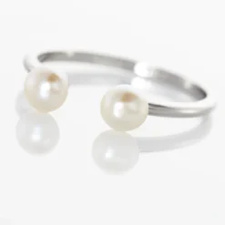 Bague Ull Argent Blanc Perle De Culture-Histoire d'Or Clearance