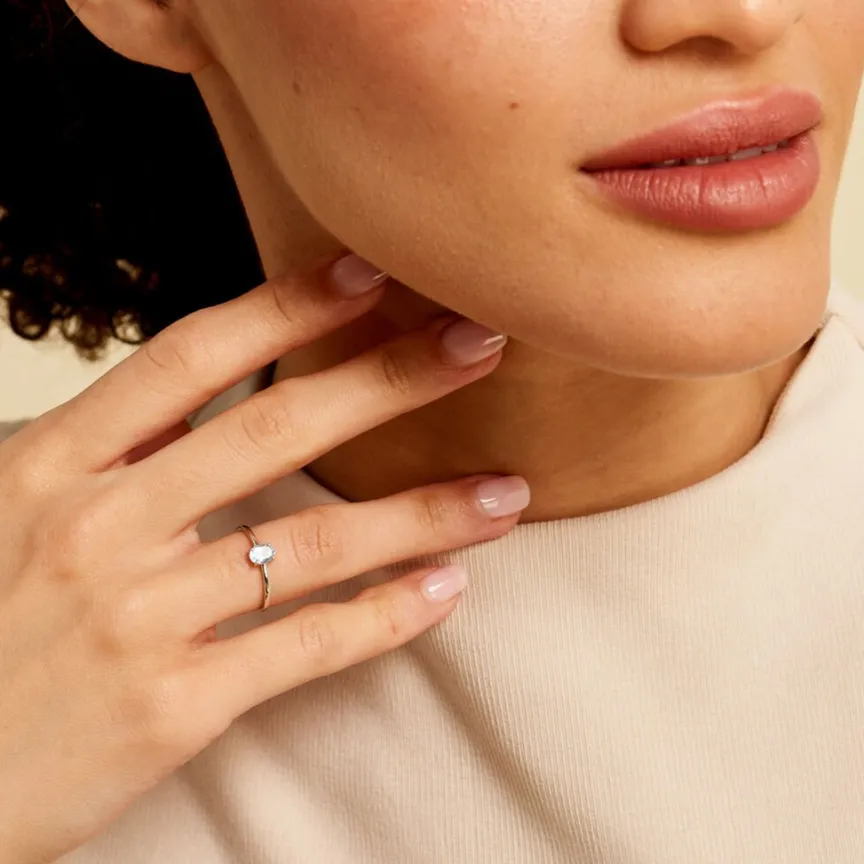 Bague Valentino Or Blanc Topaze-Histoire d'Or Outlet