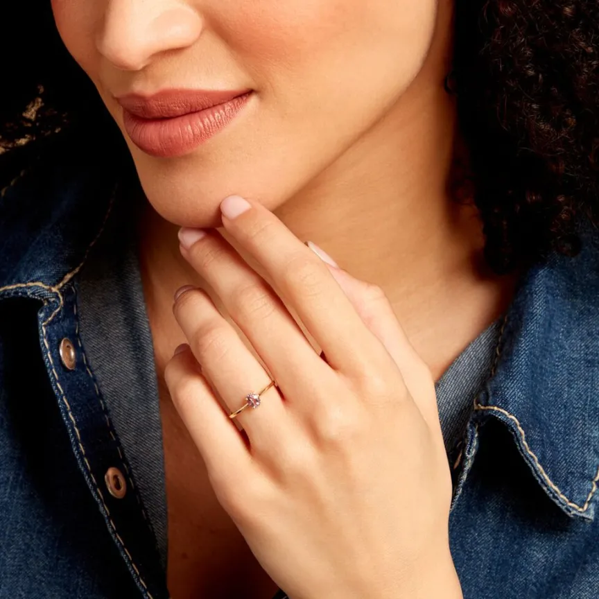 Bague Valentino Or Jaune Améthyste-Histoire d'Or