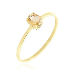 Histoire d'Or Bague Valentino Or Jaune Citrine