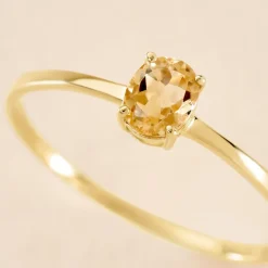 Histoire d'Or Bague Valentino Or Jaune Citrine