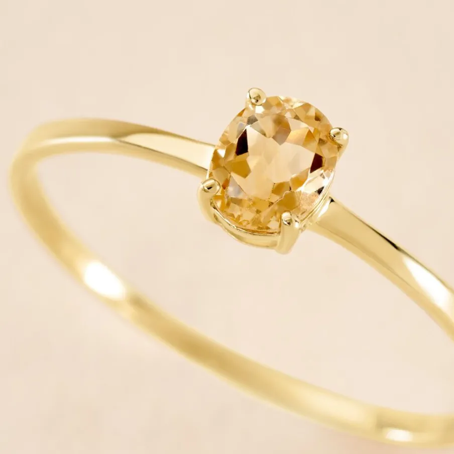Histoire d'Or Bague Valentino Or Jaune Citrine