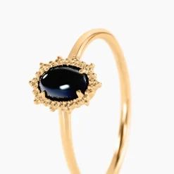 Bague Vintage Love Plaqué Or Jaune Agate-Histoire d'Or Hot