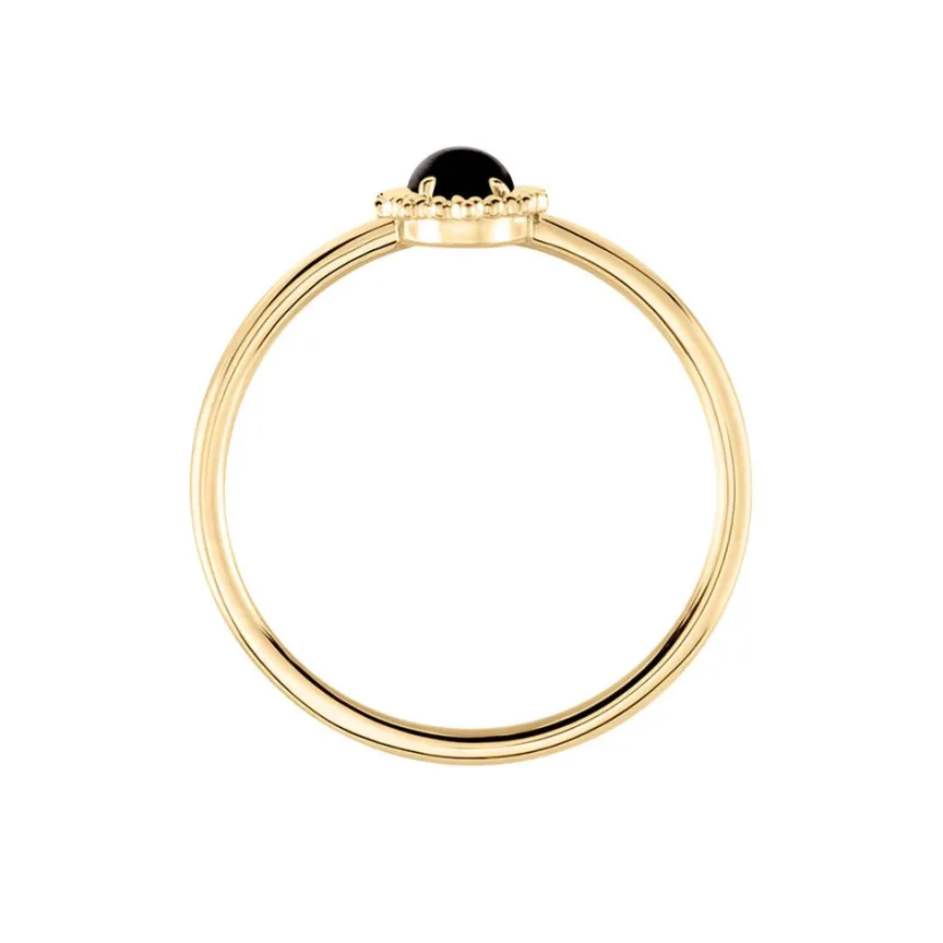 Bague Vintage Love Plaqué Or Jaune Agate-Histoire d'Or Hot