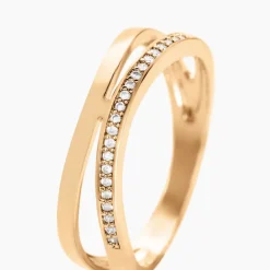 Bague Vitoria Plaqué Or Jaune Oxyde De Zirconium-Histoire d'Or Clearance