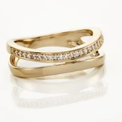 Bague Vitoria Plaqué Or Jaune Oxyde De Zirconium-Histoire d'Or Clearance