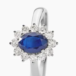 Histoire d'Or Bague Vladimir Or Blanc Saphir Diamants