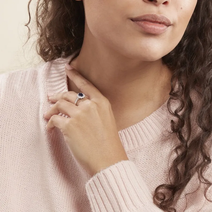 Histoire d'Or Bague Vladimir Or Blanc Saphir Diamants