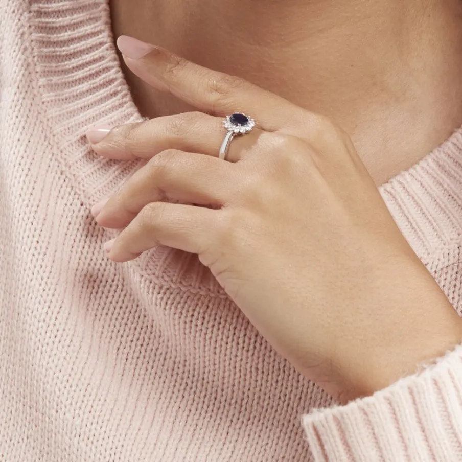 Histoire d'Or Bague Vladimir Or Blanc Saphir Diamants