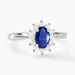 Bague Vladimir Or Blanc Saphir Diamants-Histoire d'Or Hot