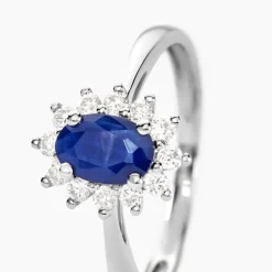 Bague Vladimir Or Blanc Saphir Diamants-Histoire d'Or Hot