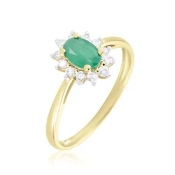 Bague Vladimir Or Jaune  Emeraude Diamants-Histoire d'Or New