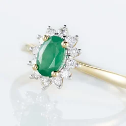 Bague Vladimir Or Jaune  Emeraude Diamants-Histoire d'Or New