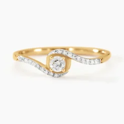 Histoire d'Or Bague Vrille Accompagnee