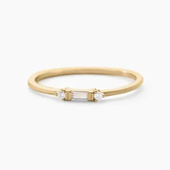 Bague Ylonna Plaque Or Jaune Oxyde De Zirconium-Histoire d'Or Discount