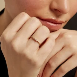 Bague Ylonna Plaque Or Jaune Oxyde De Zirconium-Histoire d'Or Discount