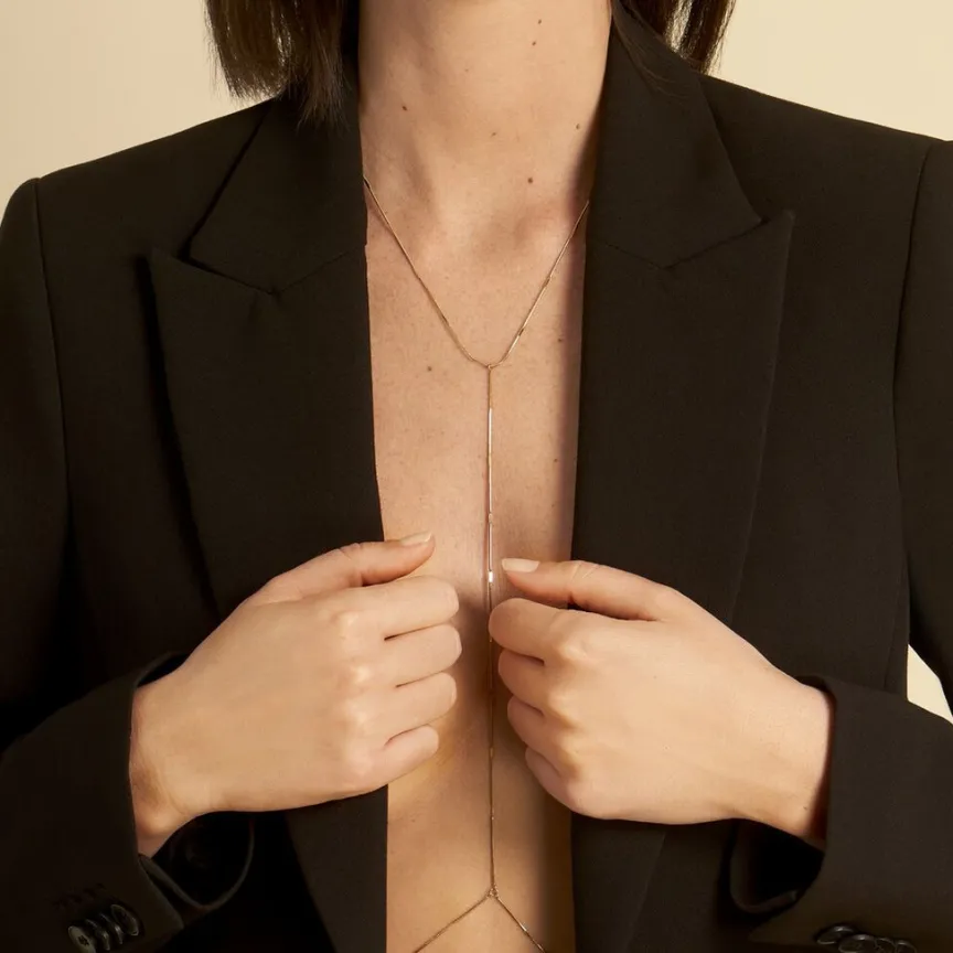 Bijou De Corps Sofiya Acier Jaune-Histoire d'Or