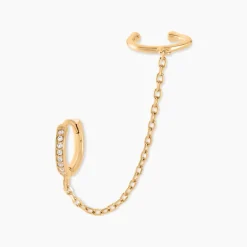 Bijou D'oreille Plaqué Or Maurizio Oxydes De Zirconium-Histoire d'Or Outlet