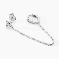 Bijou D'oreille Unitaire Argent Blanc Gosse Oxydes De Zirconium-Histoire d'Or Outlet