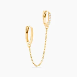 Bijou D'oreille Unitaire Briallen Or Jaune Oxyde De Zirconium-Histoire d'Or