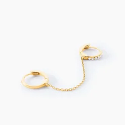 Bijou D'oreille Unitaire Briallen Or Jaune Oxyde De Zirconium-Histoire d'Or