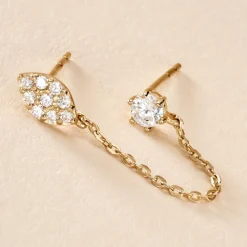 Bijou D'oreille Unitaire Ferdy Or Jaune Oxyde De Zirconium-Histoire d'Or New