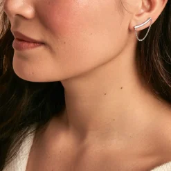 Bijou D'oreille Unitaire Parigi Argent Blanc-Histoire d'Or Online