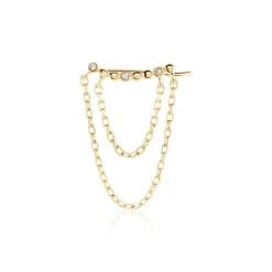 Bijou D'oreille Unitaire Plaqué Or Jaune Kazia Oxydes De Zirconium-Histoire d'Or Outlet