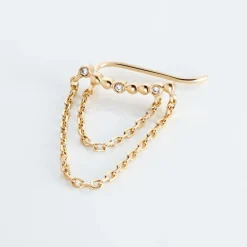 Bijou D'oreille Unitaire Plaqué Or Jaune Kazia Oxydes De Zirconium-Histoire d'Or Outlet