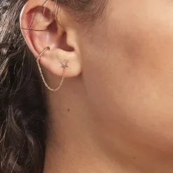 Bijou D'oreille Unitaire Plaqué Or Sweyn Oxyde De Zirconium-Histoire d'Or Outlet