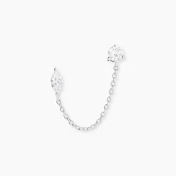 Bijou D'oreille Unitaire Winter Sweetness Argent Blanc Oxyde-Histoire d'Or