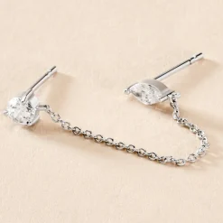 Bijou D'oreille Unitaire Winter Sweetness Argent Blanc Oxyde-Histoire d'Or