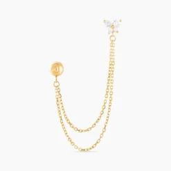 Bijou D'oreille Unitairenat Or Jaune Oxyde De Zirconium-Histoire d'Or Clearance